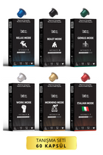 Görseli Galeri görüntüleyiciye yükleyin, Nespresso Uyumlu Alüminyum Kapsül Kahve Tanışma Seti - 60 Adet