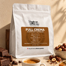 Görseli Galeri görüntüleyiciye yükleyin, Full Crema – Espresso Harmanı – bitter çikolata, fındık ve espressoyla kahve paketi – Mode On Coffee Co.
