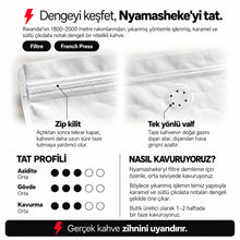 Görseli Galeri görüntüleyiciye yükleyin, Nyamasheke Rwanda Nitelikli Filtre Kahve – bilgi kartı: zip kilit, tek yönlü valf, tat profili ve kavurma bilgisi – Mode On Coffee Co.
