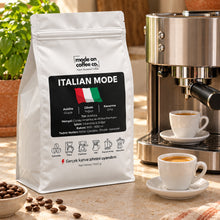 Görseli Galeri görüntüleyiciye yükleyin, Italian Mode – Filtre ve Espresso Harmanı – 1 kg paket ile espresso makinesi ve espresso – Mode On Coffee Co.
